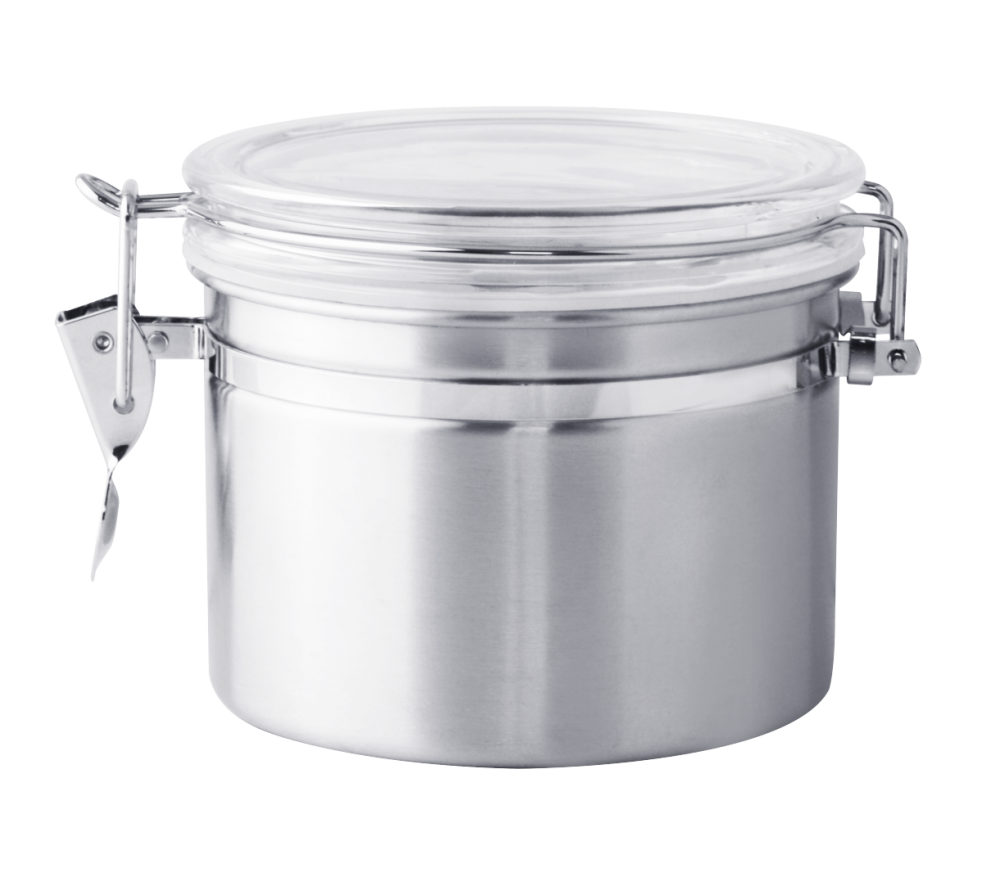 Canister de aço inoxidável para cozinha