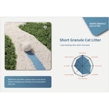 Rastreamento baixo da maca de gato de grânulos curtos