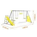 Outdoor Playground Equipment 7 Function Metal Swing Set