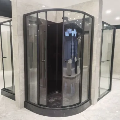 Frosted Glass Arc Shower Cabin