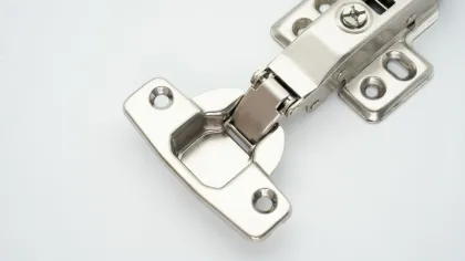 Push open soft close snap-on locking hinge