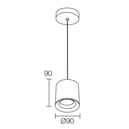 LEDER Cylindrical White 12W LED Downlight