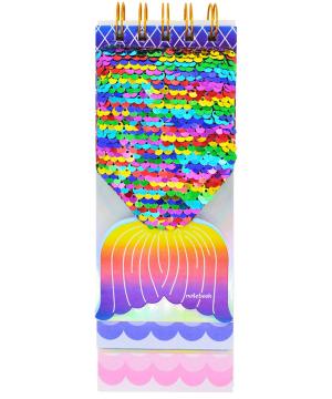 거꾸로 SEQUIN 톱 나선형 노트북 0