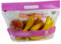 Controle deslizante de PE uva sacos com furos para frutas, perfurado LDPE uva sacos de plástico com Zipper, saco plástico vegetal com slider