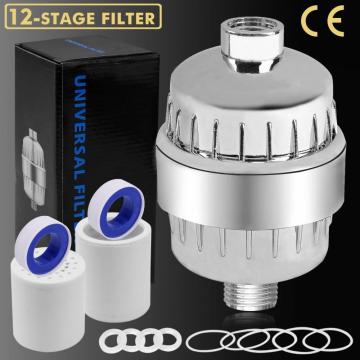 15 stage universal shower filter with replaceable cartridge