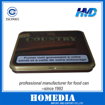 Empty tin can for cigarette