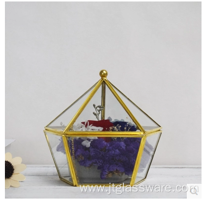 Home Decoration Geometric Glass Terrarium Ecological