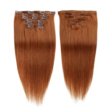 Wholesale unprocessed colored brazilian clip in hair extensions, Customized 100% human hair clip in human hair colored