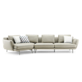 Luxus modernes Design Metall Basis gebogenes Sofa