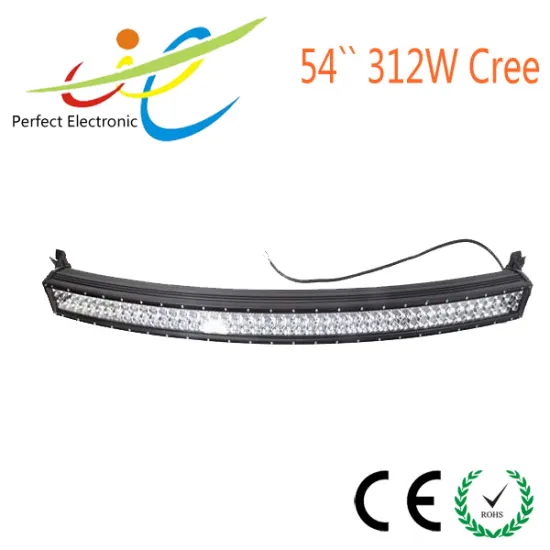 factory price 312W curved LED light bar spot flood combo beam