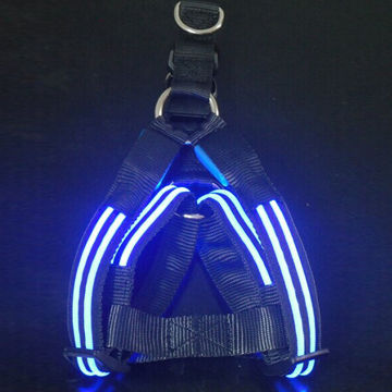 LED double optical fiber flashing chest harness