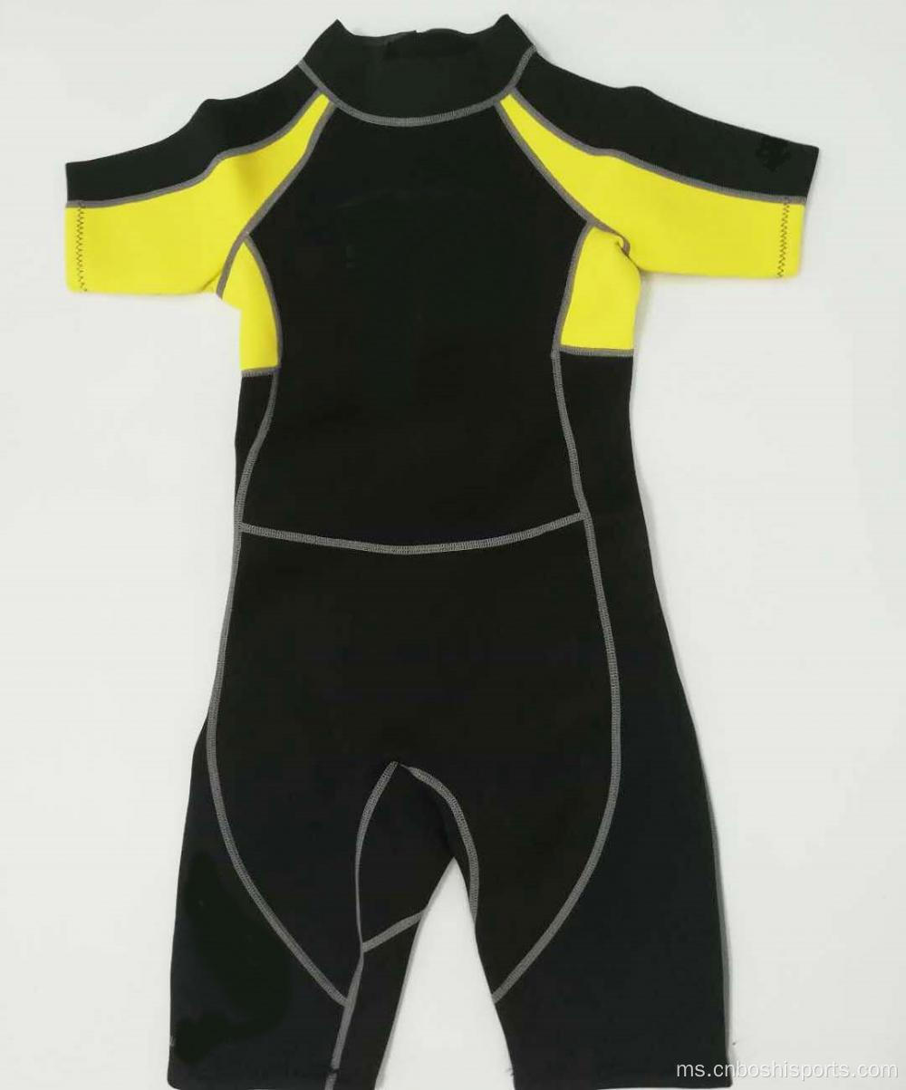 Wetsuit surfing kalis air 3mm pendek untuk bayi