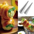 5Pcs/set DIY Baking Cones Stainless Steel Spiral Baked Croissants Tube Horn Pastry Roll Cake Mold for Cream Horns Chocolate Cone