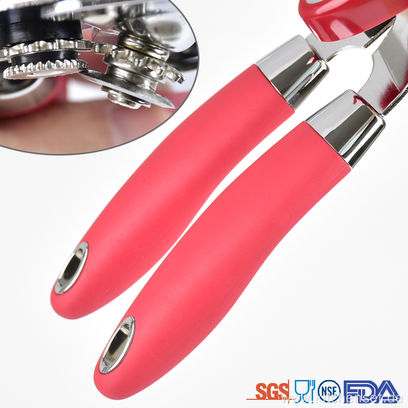 Strong rubber non slip handle manual can opener