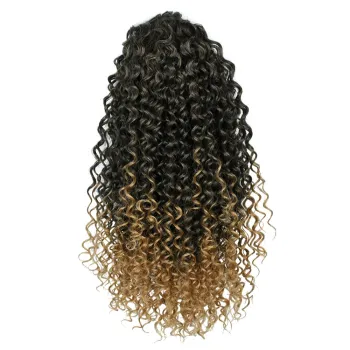 African female wig Braided Clip Afro Long Extensions Synthetic Curly Toupee Hair Ponytails expression braiding hair extension
