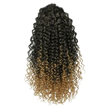 African female wig Braided Clip Afro Long Extensions Synthetic Curly Toupee Hair Ponytails expression braiding hair extension