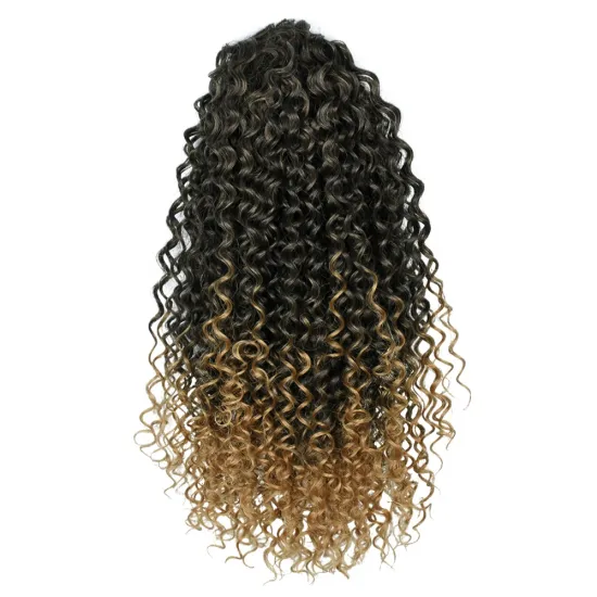 African female wig Braided Clip Afro Long Extensions Synthetic Curly Toupee Hair Ponytails expression braiding hair extension