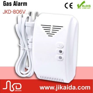 AC powered natural gas alarm security system connect with valve