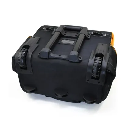Rolling Tool Bag Yellow Black Large Capacity Trolley
