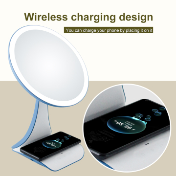 Vanity Round Mirror Light Mirror With Wireless Charge