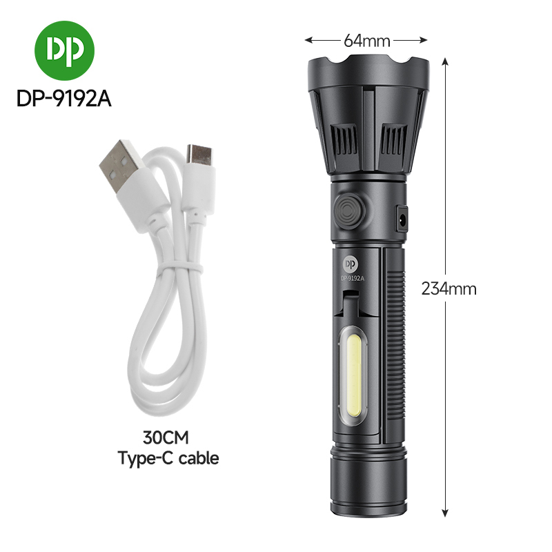 LED Super Bright Solar Charging Rechargeable Tactical Flashlight Torch