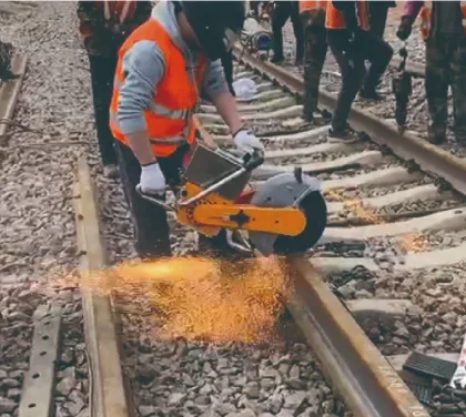 Electric Rail track Cutting machine cutting equipment tool
