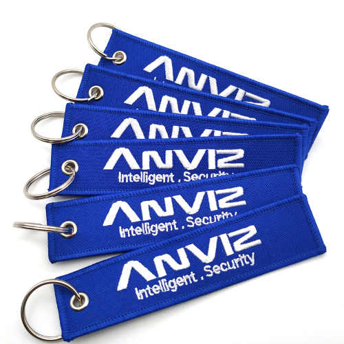Custom Logo Embroidered Keychain Tag