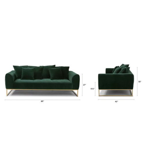 Komplekti Balsam Green Fabric Sofa