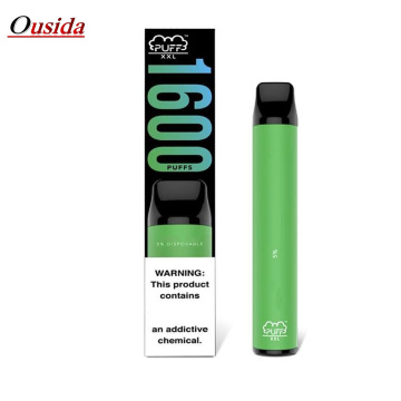 Push vape descartável de venda quente mais 1600