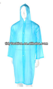 Pure Bule Adult Plastic Rain Coat Brand Name