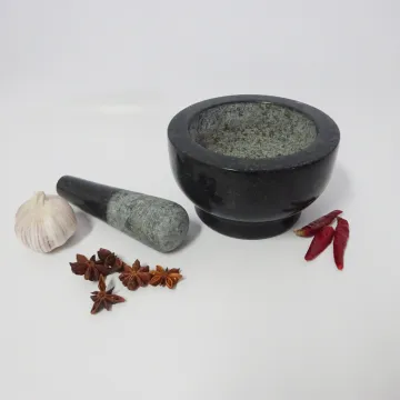 Polished Granite Mortar and Pestle/Herb Mils Mincers