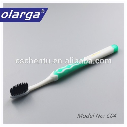 Top quality bamboo charcoal bristle adult toothbrush