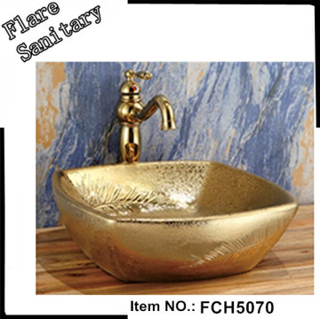 new golden square Porcelain Ware Wash Basin