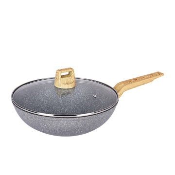 High-Quality Forged Non-Stick Woks with Granite Stone Marble Coating - Hot Sale
