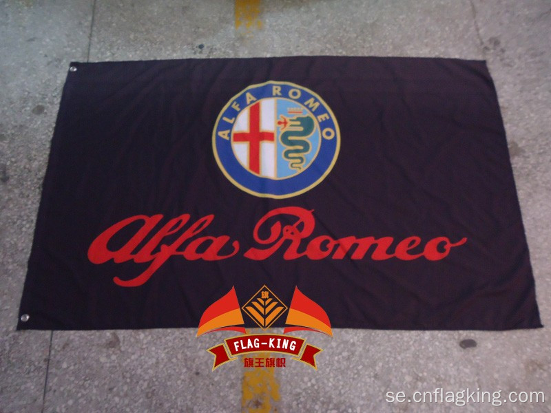 ALFA ROMEO Flagga 3x 5ft Polyester gratis frakt ALFA ROMEO banner