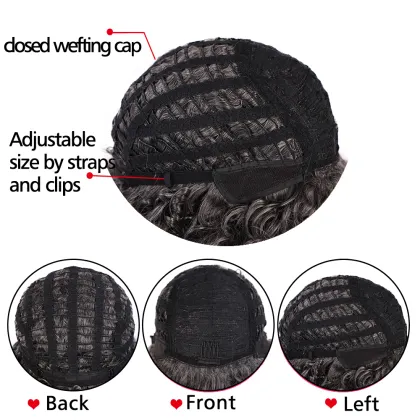 Charming short colored soft heat resistant synthetic wigs with omdre color kinky curl synthetic hair wigs
