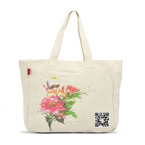 2016 China Custom Printed Cotton Canvas Tote Bag For Shopping