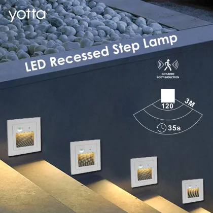 3W IP65 Waterproof LED Stair Light Pathway Recessed Corner Footlight