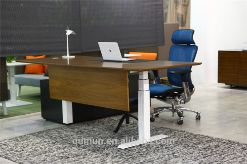 Newest design height adjustable computer desk with steel powder coated legs