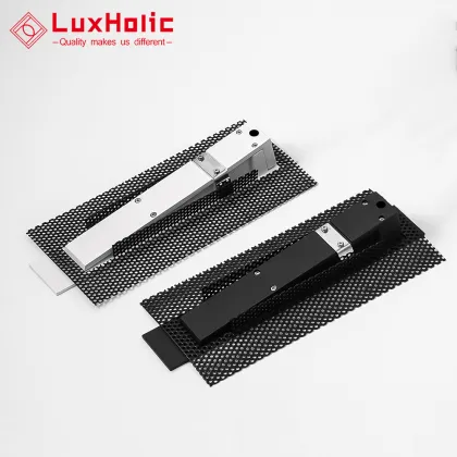 LuxHolic Modern Black Rectangle Narrow Beam 3W Footlight