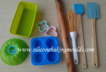 Eco Heart Resist Silicone Baking Set , 11pcs Recycled Non Stick Bakeware Sets