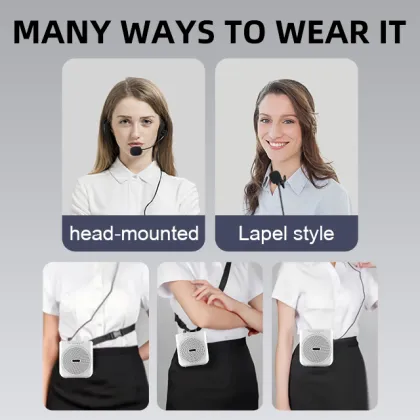 Professional High-Quality Microphone Bluetooth Speaker with Portable Lapel Microphone for Enhanced Sound Amplification