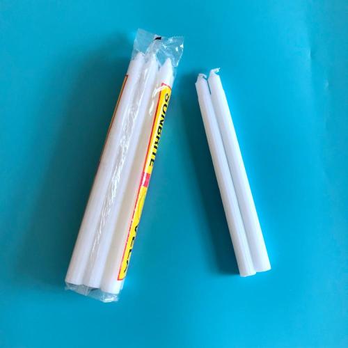400g White Fluted Household Candle Angola Wholesale