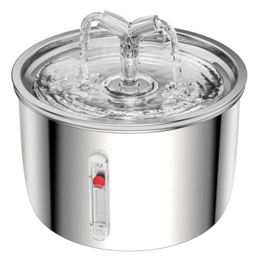Cat Water Fountain 2L/67oz Automatic Stainless Steel Pet Fountain Dog Water Dispenser Ultra-Quiet Pump and Replacement Filter