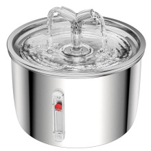 Cat Water Fountain 2L/67oz Automatic Stainless Steel Pet Fountain Dog Water Dispenser Ultra-Quiet Pump and Replacement Filter