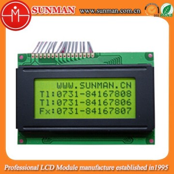 4 linesx16 characters lcd module with yellow-green backlight