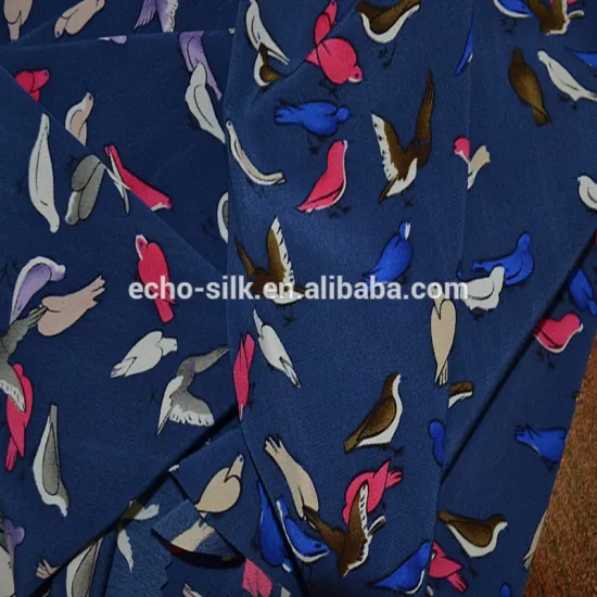 silk spandex CDC fabric, animal pictures print fabric