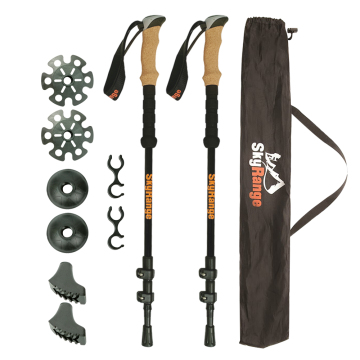 Ultralight Carbon Fiber Folding Trekking Poles for Walking and Trail Running