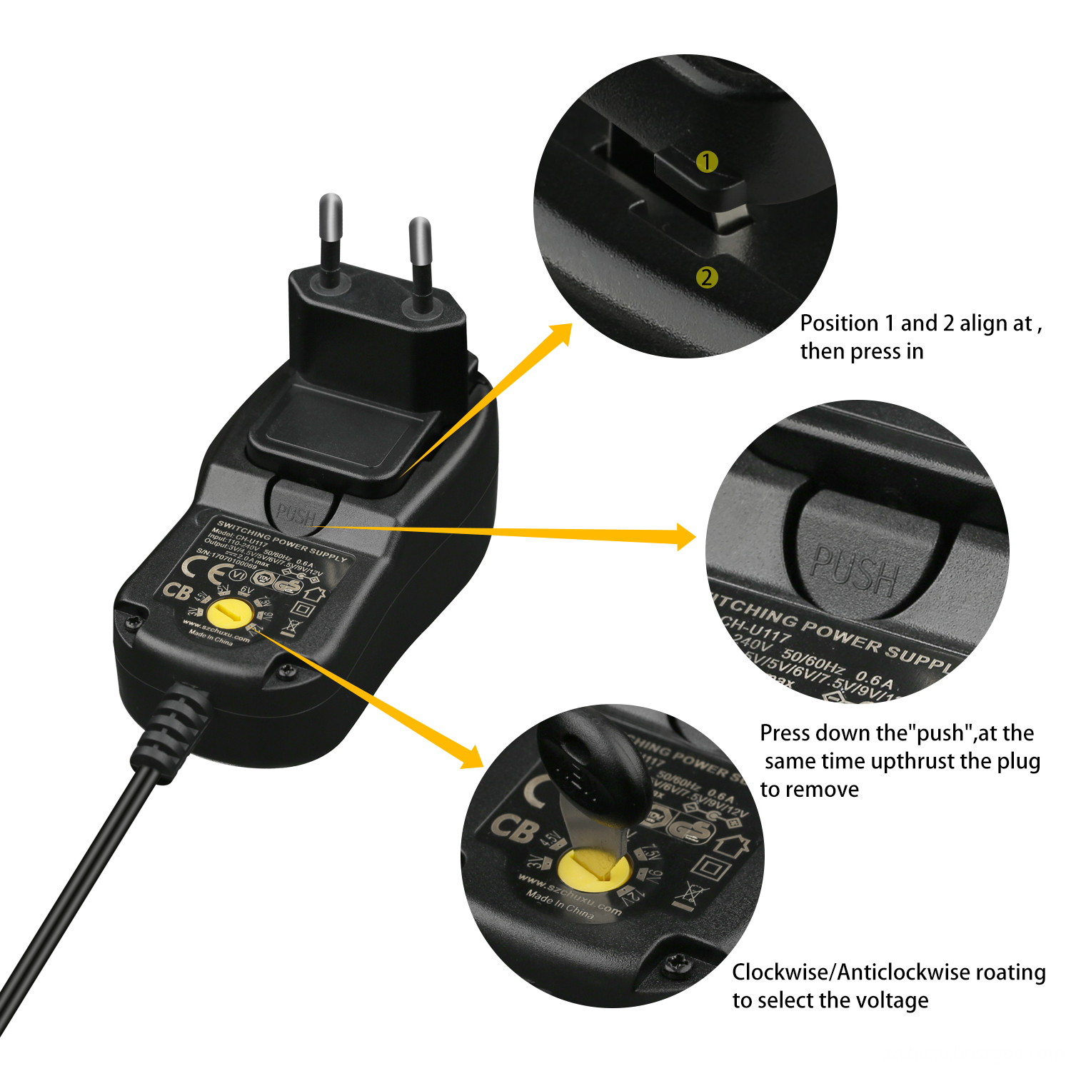 12-36W Universal Convertible plug Adapter