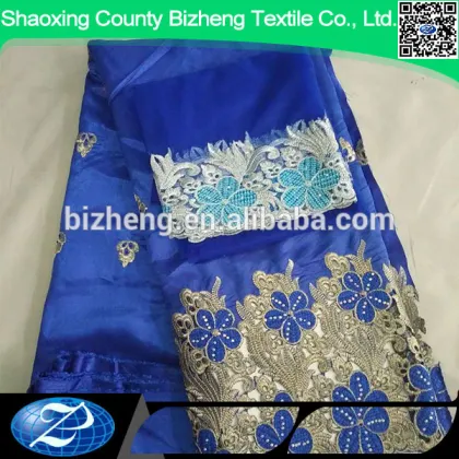 royal blue silk george with blouse for women dresses